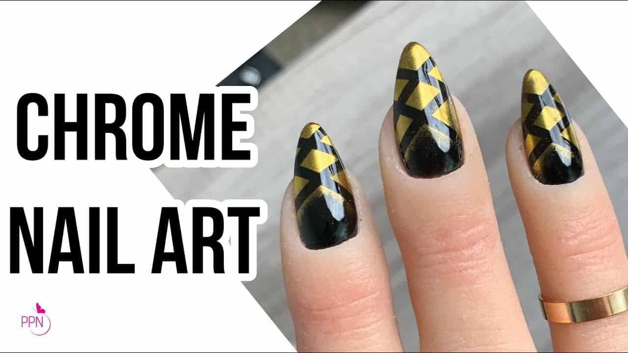 10. Geometric Chrome Nail Art - wide 4
