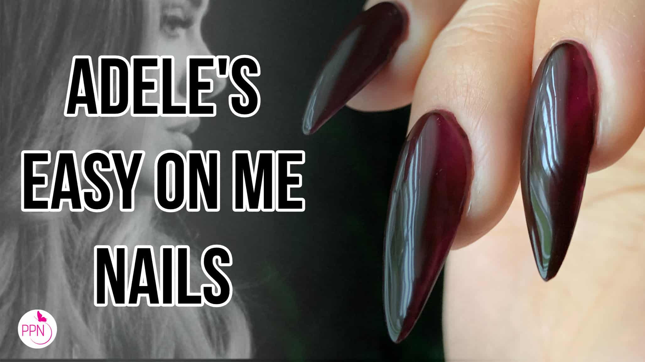 Adele's New Song "Easy On Me" Nail Tutorial Sculpted Gel Extensions